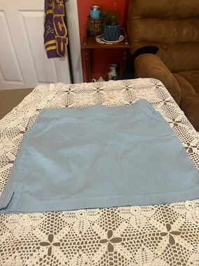 Crown & Ivy Narrow Blue Stripe Skort 12